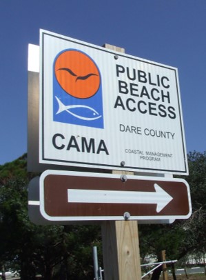 Beach Access sign Dare County | NC DEQ